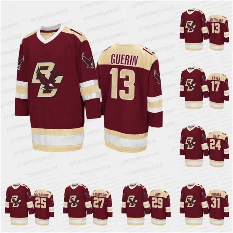 VipCeoMit 2021-22 College Hockey Jersey Drew Helleson Brian Boyle Jack St. Ivany Johnny Gaudreau Joe Mullen Noah Hanifin Cam Atkinson Patrick Giles