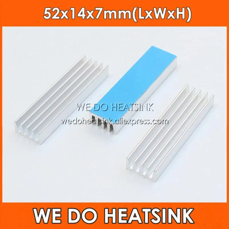 Fans & Coolings DO HEATSINK 52x14x7mm Without Or With Thermal Pad Aluminum Silver Cooler Raidator Cooling For DIP ChipsetFans