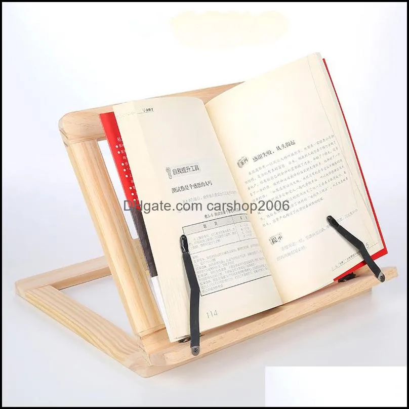 wood book stand holder adjustable portable wooden bookstands laptop tablet study cook recipe books stands desk drawer organizers