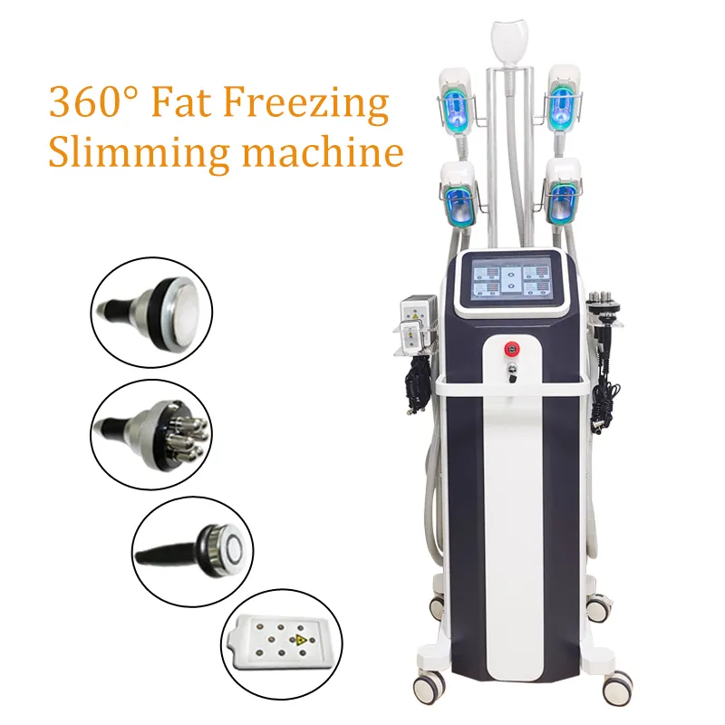 Machine de congélation des graisses par cryolipolyse approuvée CE Abdomen du ventre amincissant la réduction de la cellulite fraîche 360 Lipolyse par cavitation sous vide RF Cryo Slim