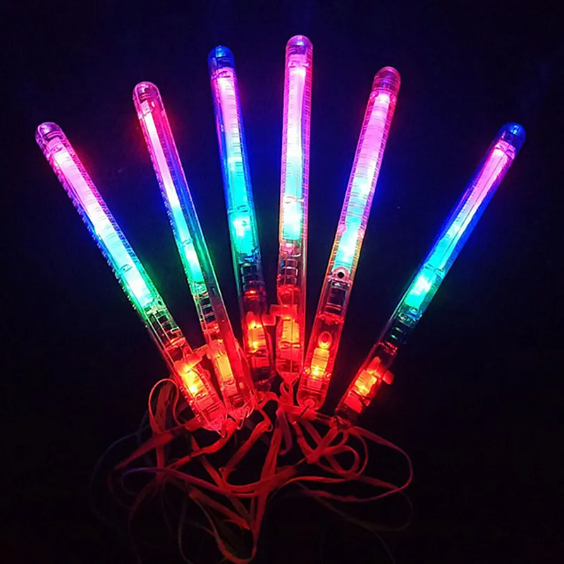 Utomhusspel LED Flash Light Up Wand Glow Sticks Kids Toy For Holiday Concert Christmas Party Present Birthday