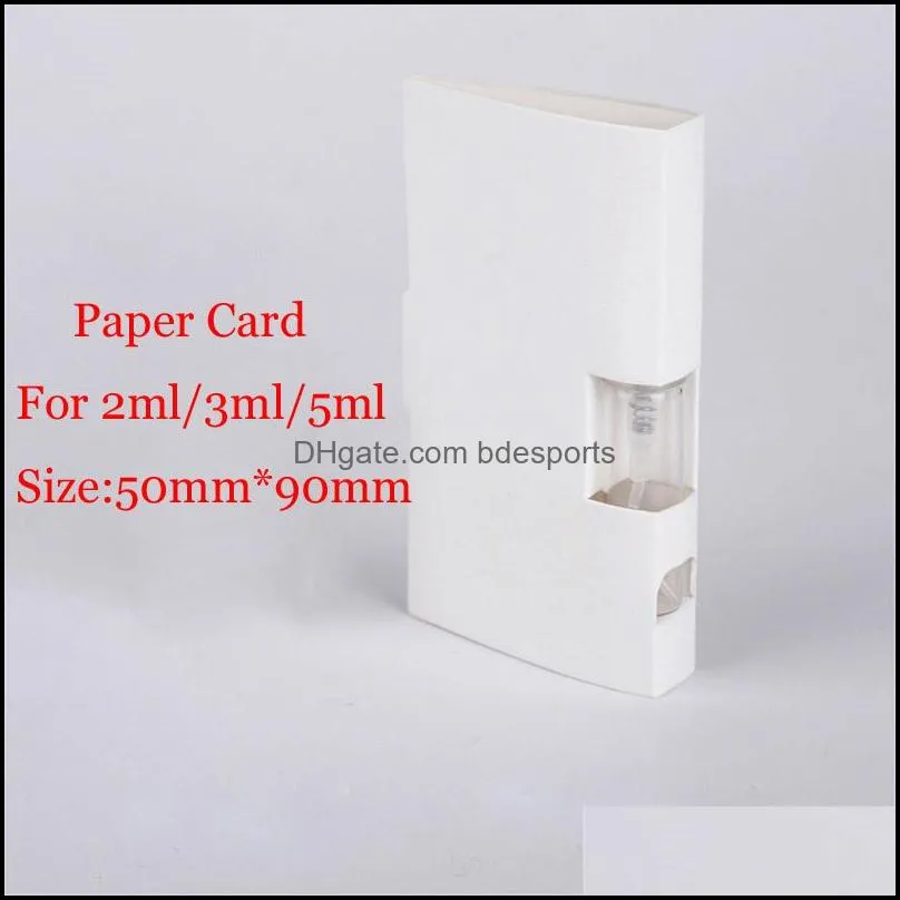 Packing Boxes For 2ML 3ML 5ML GLASS PLSATIC Perfume Spray Bottles Paper Holder Customs Present