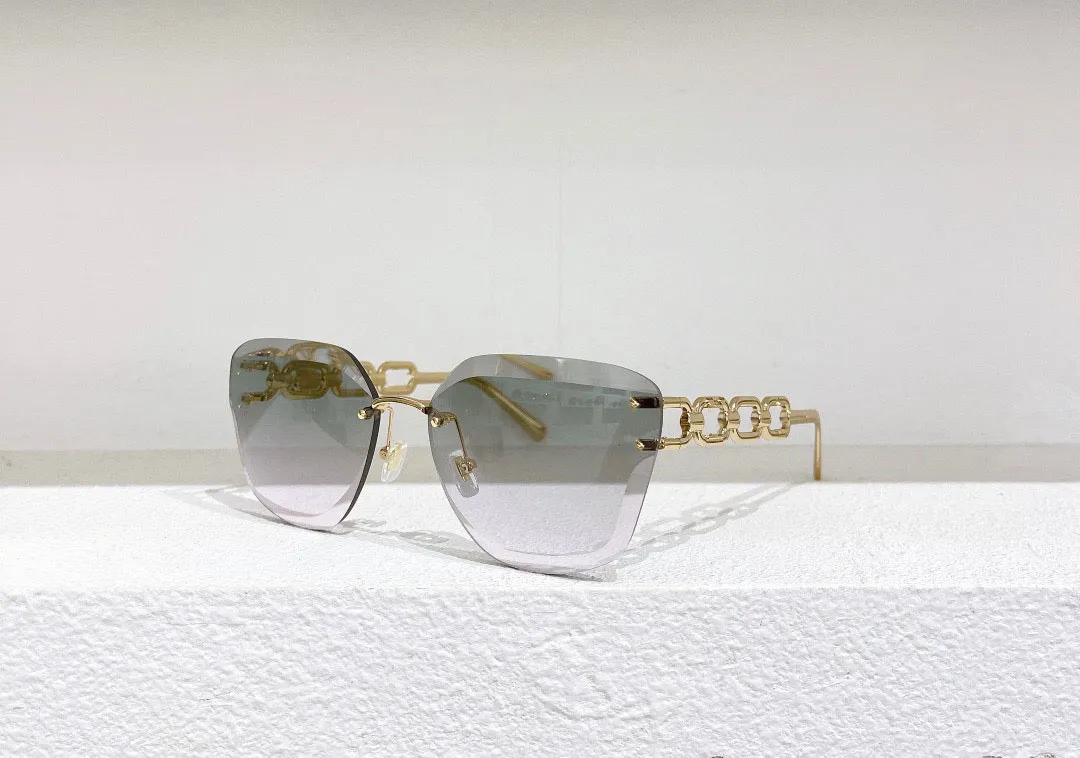 Moda L Serin Gözlük Kadınlar ve Erkekler İçin Güneş Gözlüğü Yaz 0820 Stil Anti-Ultraviyole Retro Plaka Çerçevesiz Gözlükler Rastgele Kutu