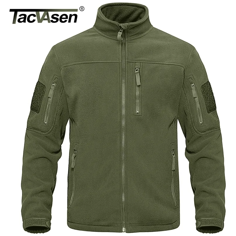 TACVASEN veste polaire militaire tactique à fermeture éclair complète manteaux de travail chauds thermiques militaires hommes Safari vêtements d'extérieur coupe-vent 220727