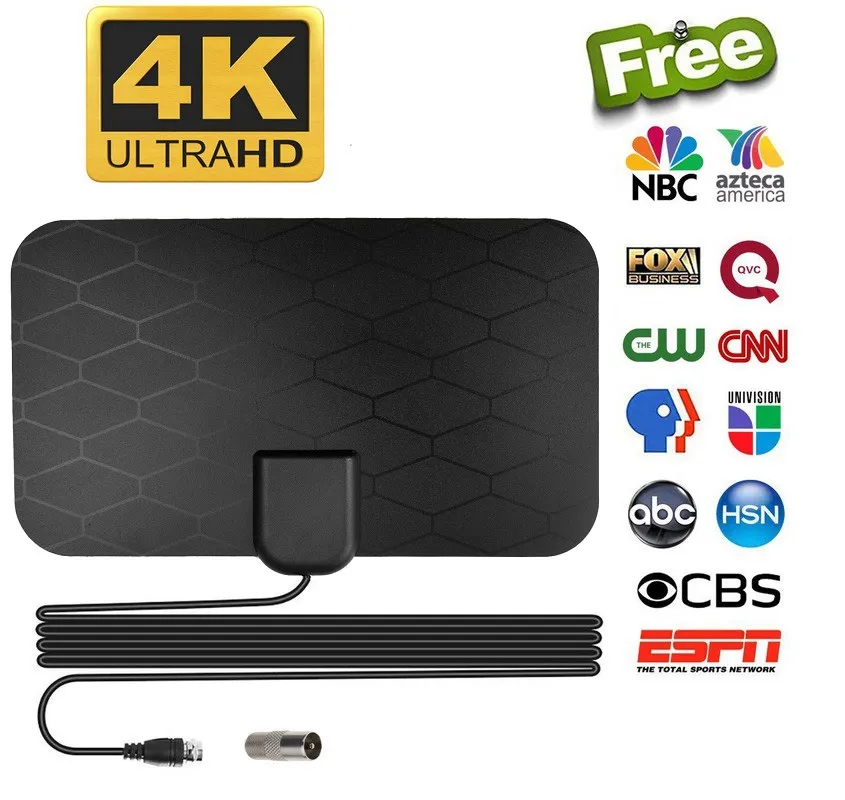 Protable 4K Digital 1080p DVB-T2 Antenne TV Booster 50 Miles HDTV Pour Antenne De Voiture Intérieure Extérieure RV