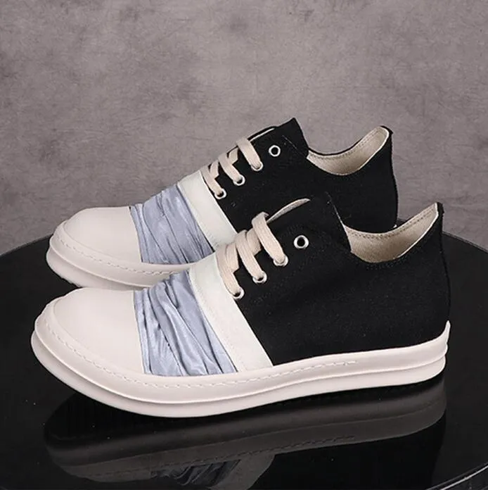 Scarpe eleganti Fondo spesso in raso Aumento Dark Mens Canvas Casual Unisex Female Board Retro Dissol Scarpe da donna