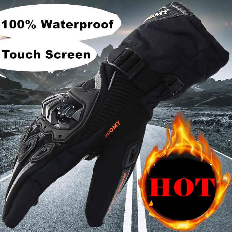 Suomy-guantes de Moto impermeables para hombre, equipo de