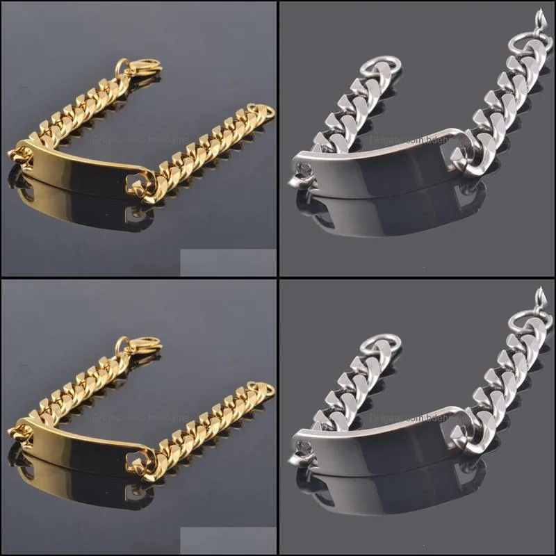 gold steel men`s titanium steel stainless steel curved bracelet