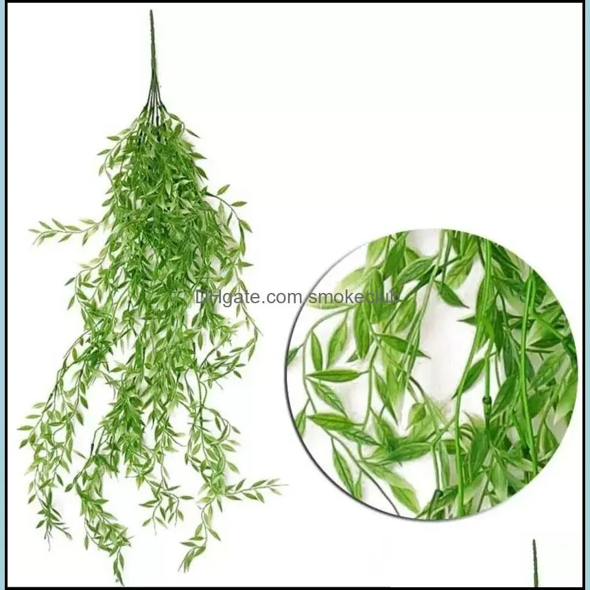 Artificial flowers vine ivy leaf silk hanging fake plant artificial plants green garland home wedding party decoration