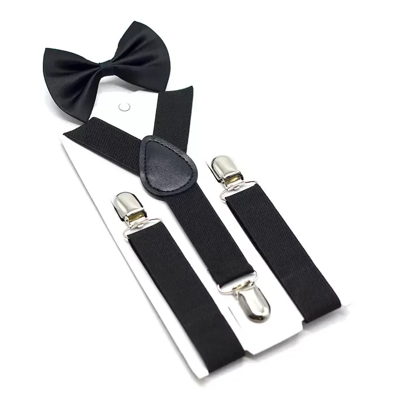 Kids Suspenders Bow  Tie Set Boys Girls Braces Elastic Y-Suspenders with Bow Tie Fashion Belt or Children Baby Kids by DHL