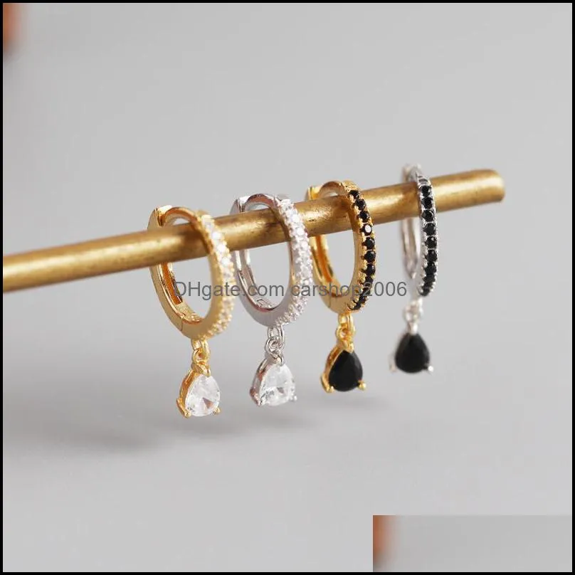 crystal dangle drop earring for women high quality no piercing hoop hinged earrings fashion rhinestone studs jewelry gift k29fa