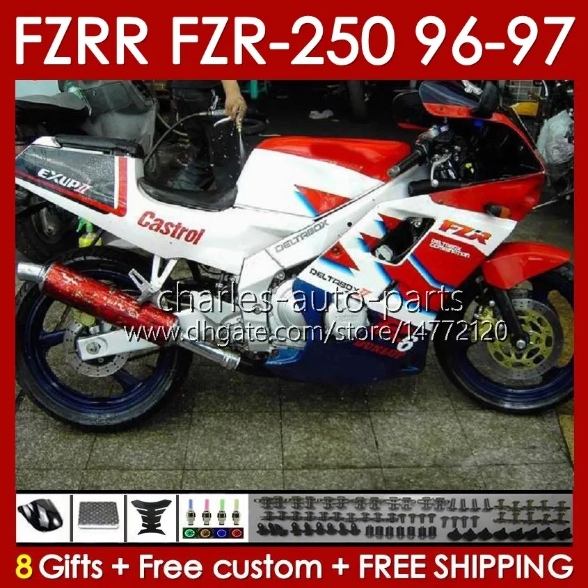Kit Bodys para Yamaha FZR250R 96-97 FZRR FZR 250R 250RR FZR 250 R RR 96 97 BODYWORK 144NO.61 FZR-250 FZR250 R RR RR REDORD REDR250RR FZR250-R FZR-250R 1996 1997 Factor
