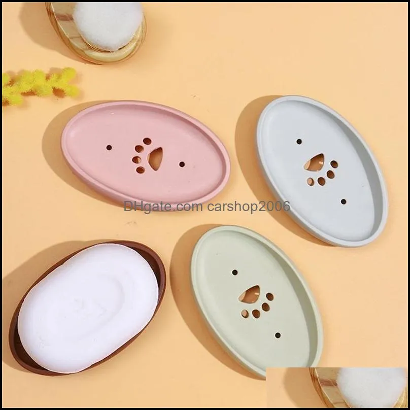 silicone soap dishes with brush clean shower room soaps holder multipurpose cute gift for women pae11282