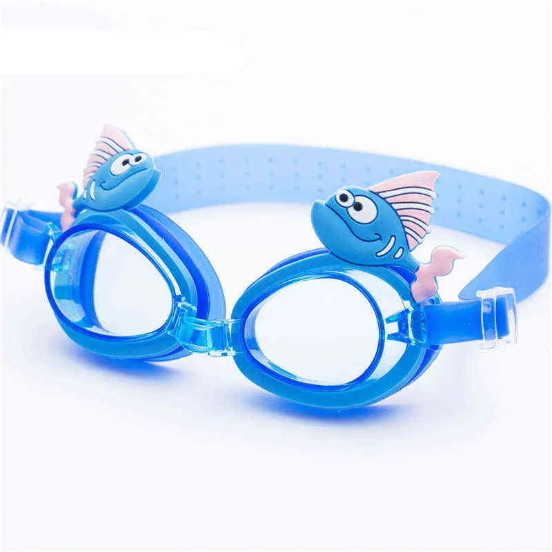 Cute Children Dzieci Silikon Przezroczysty Pływanie Gogle Wodoodporne Okulary przeciwmgielne Okulary Baseny Pływackie Goggles G220422