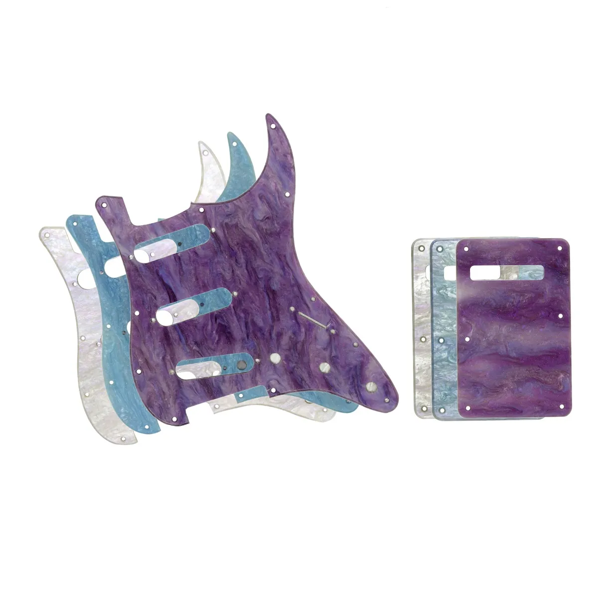 Acrylic SSS Guitar Pickguard Guitar Back Plate z śrubami do elektrycznych części gitary