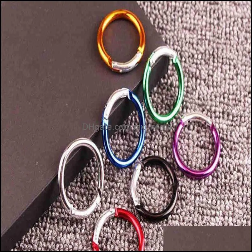 Circle Round Carabiner Camping Spring Snap Clip Hook Keychain Camping Climbing Hiking Outdoor Tools