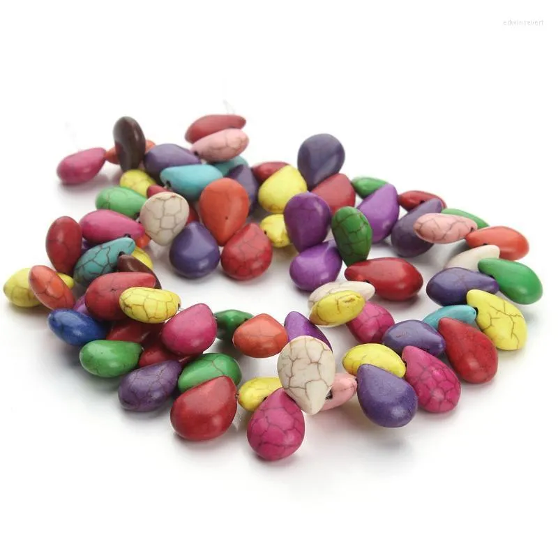 Other Approx.62pcs/pack Tear Drop Loose Bulk Spacer Beads 1cm 1.4cm 0.5cm For DIY Jewelry Making FindingsOther Edwi22