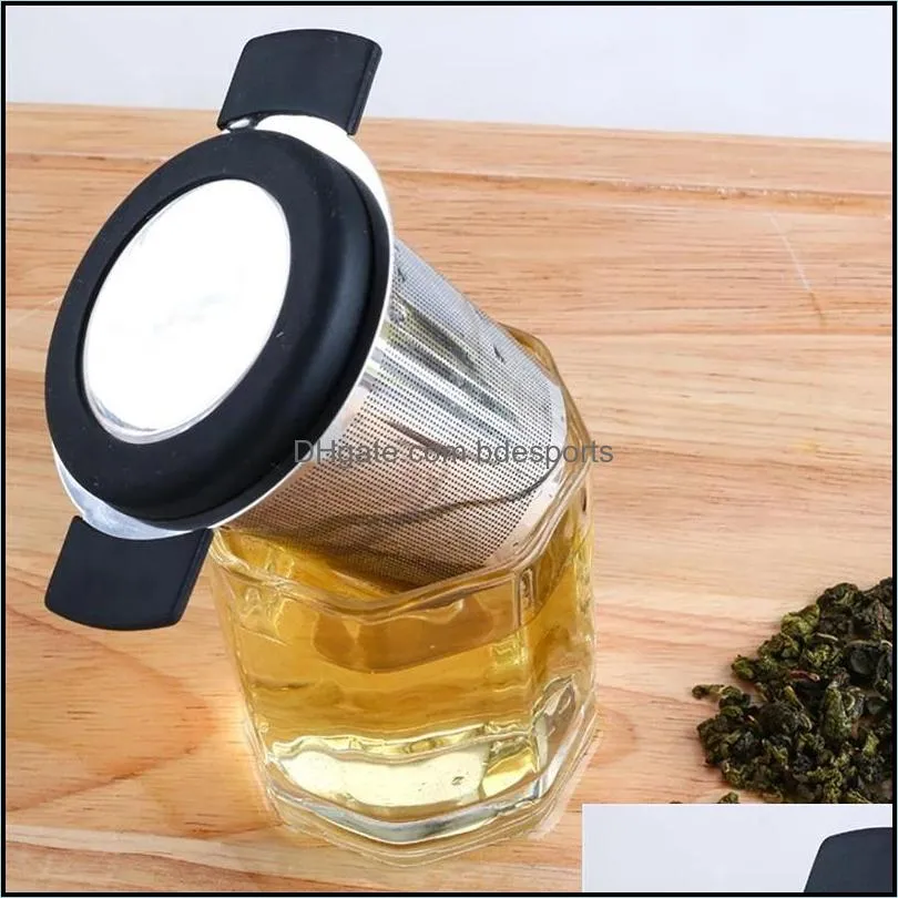 Stainless Steel Reusable Tea Infuser Basket Fine Mesh Teas Strainer With Handles Lid Coffee Filters for Loose Teas-Leaf Tool