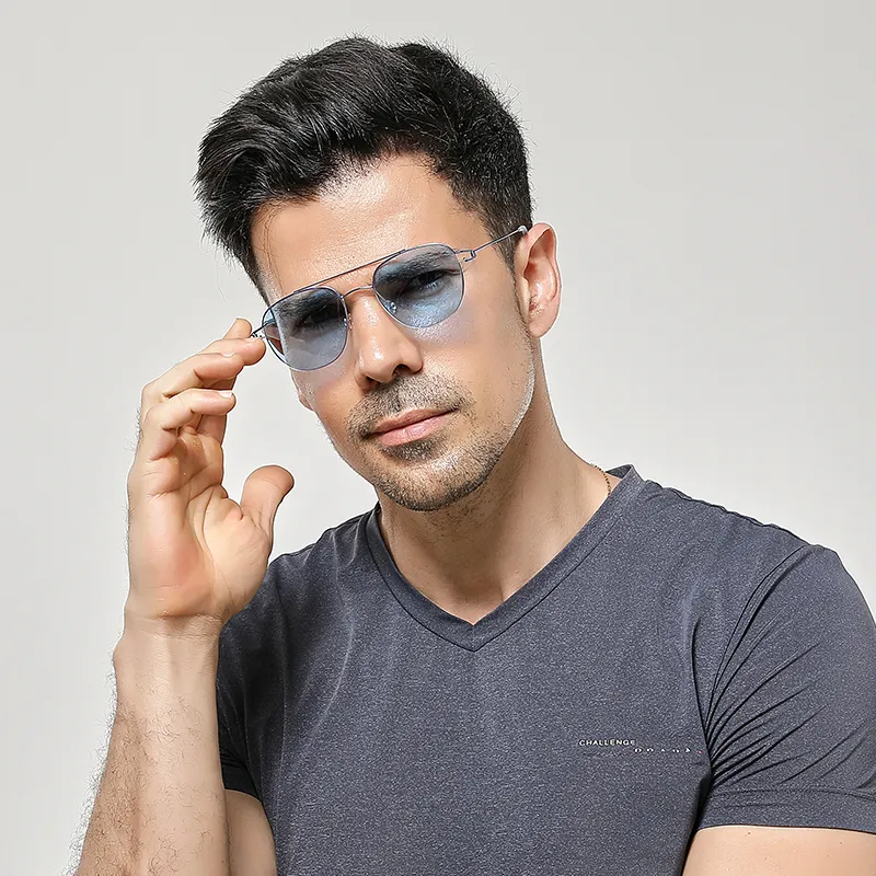 المصمم نظارة شمسية الرجال العصرية عتيقة الرجعية الأزياء مربع نظارات الشمس مثالية لقيادة ركوب الدراجات الصيد وجري الحماية من الأشعة فوق البنفسجية