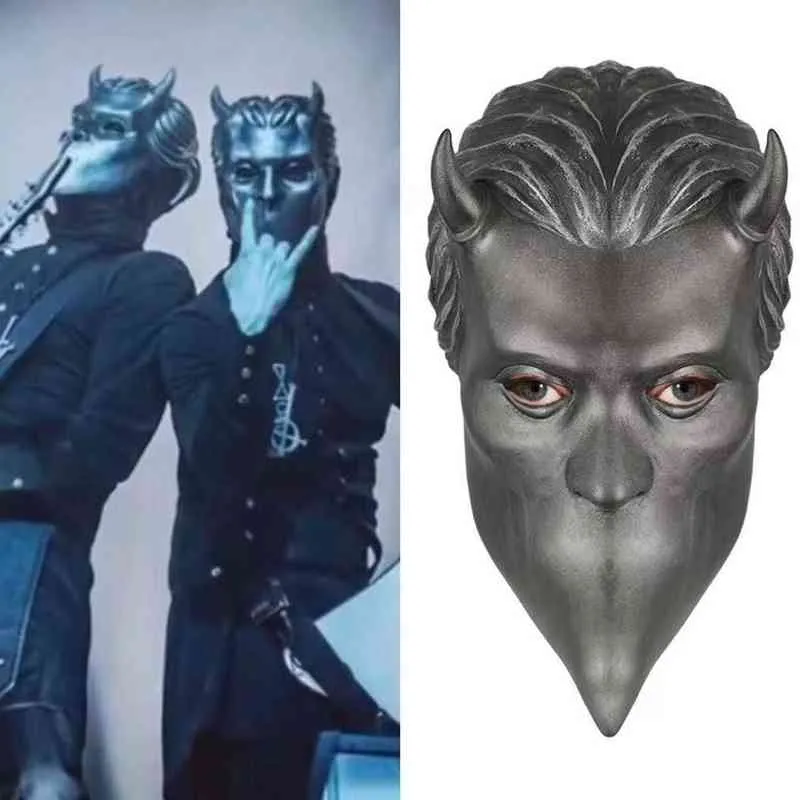 Ghost B.C Cosplay Masker Halloween Naamloos Ghouls Hard Rock Roll Band Latex Masker Kostuum Party Props Heavy Metal Band Helm T220727