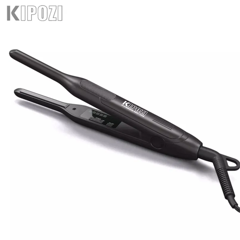 Kipozi Small Hair Straightener Short Pixue Cut Dual Voltage平らな鉄薄鉛筆ひげ220623