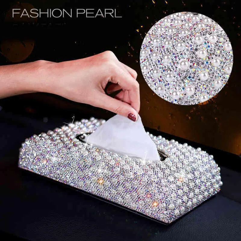 Luxury-Pearls-Car-Tissue-Box-Crystal-Diamond-Block-type-Tissue-Boxes-Holder-for-Women-Paper-Towel-Cover-Case-6