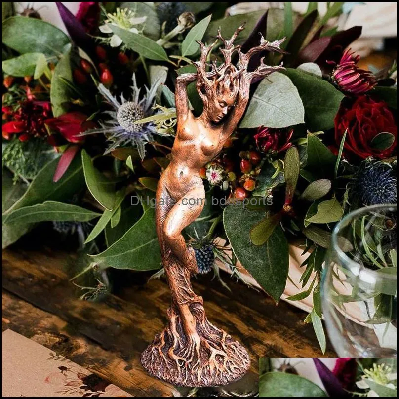 NEWDecorative Objects & Figurines Forest God And Goddess Statue Outdoor Decoration Resin Figurine Ornament Garden Art Sculpture Home