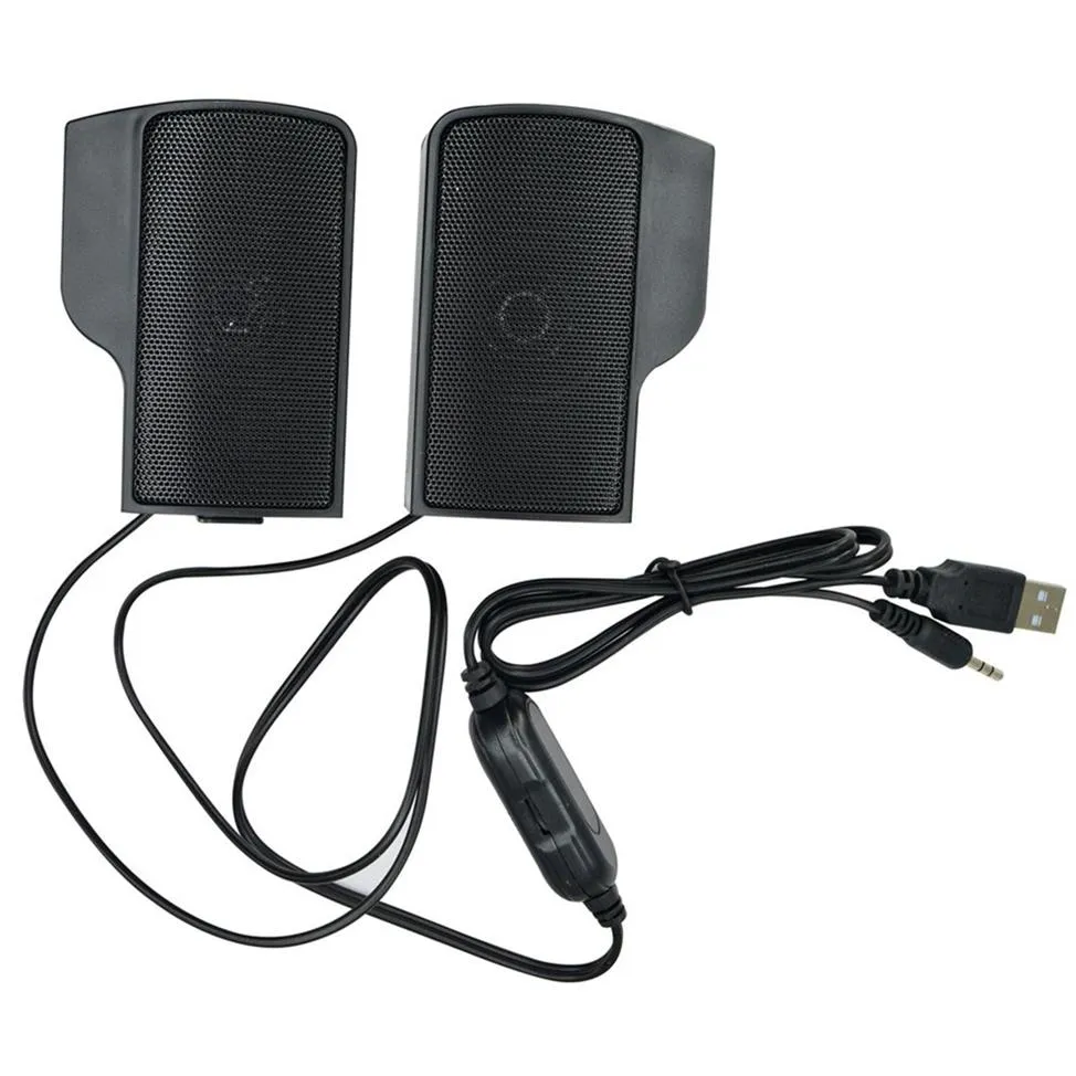 Mini portatili portatili per altoparlanti clipon USB Stereo Speakers Line Controller Soundbar per laptop MP3 Phone Music Player con clip