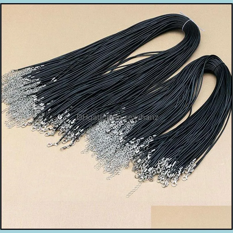 black color string handmade rope chains fashion accessories jewelry for women men pendant necklaces