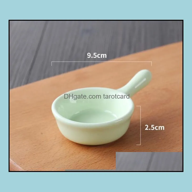 ceramic sauce dish with creative spice tools sauces vinegar dishes