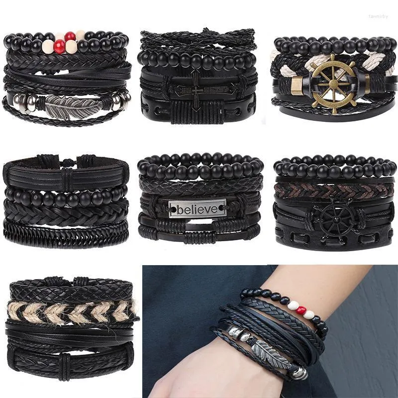 Stylish Mens 3 Layered Woven Mens Leather Wrap Bracelet With Stainless  Steel Buckle Clasp From Newfashionjewelry, $5.38 | DHgate.Com