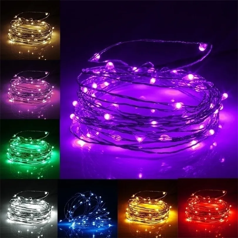 USB LED String Fairy Lights for Wedding Christmas حفل عطلات الديكور حديقة 220429