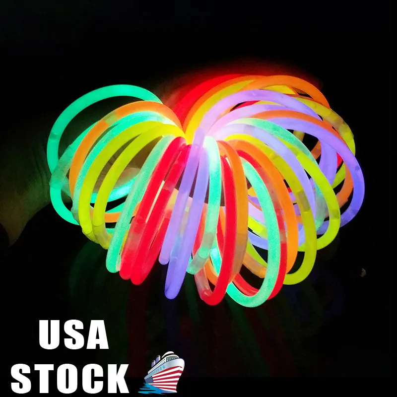 20 см. Glow Stick Multi Color Bracelet Новенькое освещение 1000 ПК на участки браслеты смешанные цвета вечеринка поставки поставки Light Up Toys oeSled