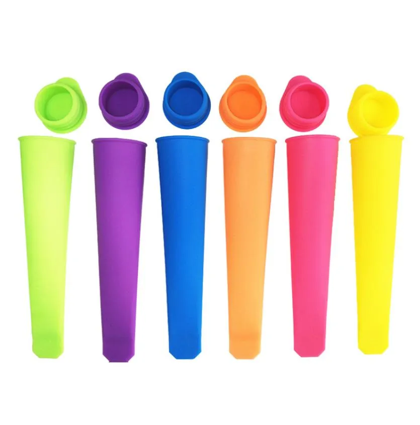 100pcs 20cm Silicone  Yogurt Push Up Ice Cream ice Lolly  Maker Frozen Stick Jelly Popsicle Mould Mold DIY