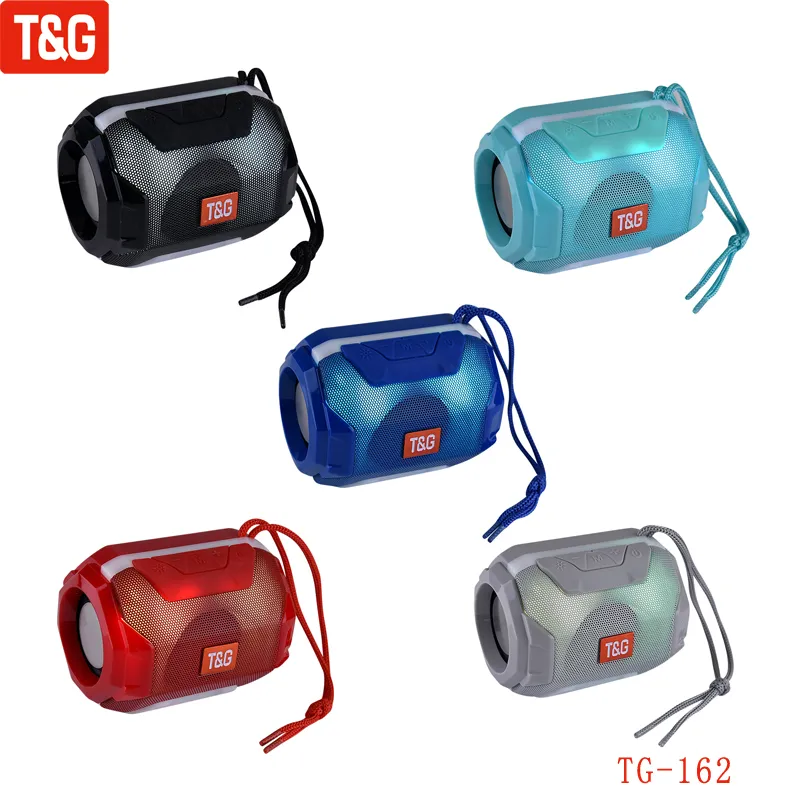 TG162 Wireless Bluetooth -luidspreker LED Flash Light draagbare Outdoor Music Player Kleine stereo luidspreker met handband