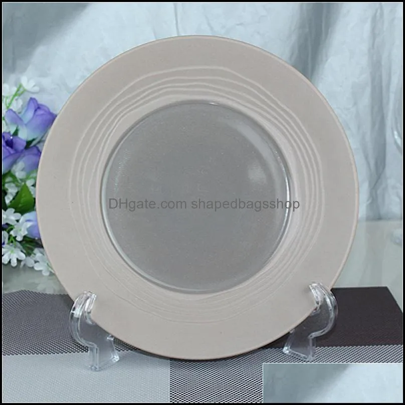 cheap wholesale tall clear frosted plastic display stand easels or plate holders display dinner plates pictures phone frame