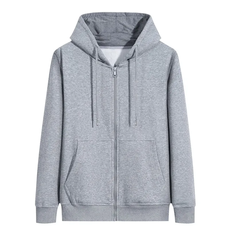 Mannen Leeftijd Cardigan Pure Color Trend Hooded Zipper Jonge studenten Joker 201130