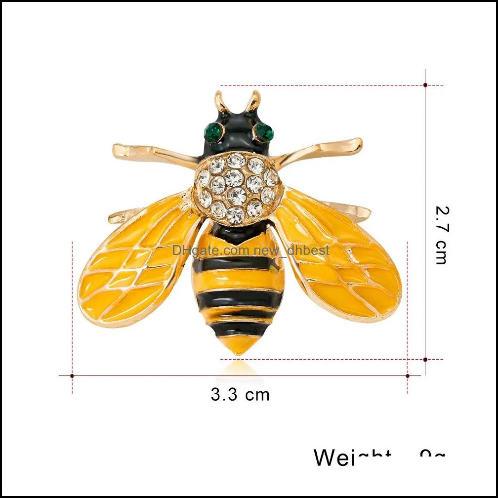 2021 Multi Color Enamel Ainmal Brooches For Women Peacock Bee Butterfly Hedgehog Owl Flamingo Parrot Crystal Brooch Pins Fashion Jewelry