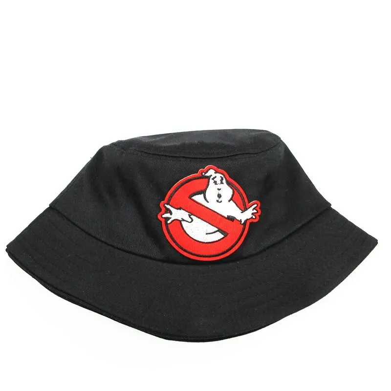 Berets 2022 Fat Ghost Embroidery Cotton Bucket Hat Fisherman Outdoor Travel Sun Cap Hats For Men And Women 55