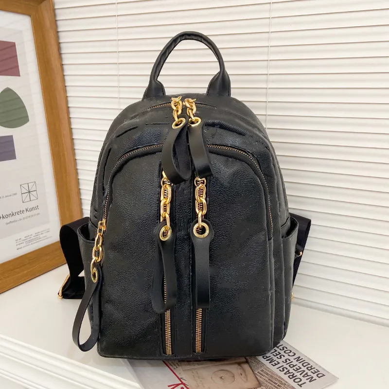 2023 Brand Backpack for woman man Handbag black flower leather Travel Bag Large Capacity chain Crossboby available womens handbags wallet luxury mens Luggage