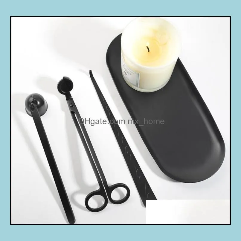 Candles Accessory Gift Pack 3 In 1 Set Stainless Steel Bell Snuffers Trimmer Candle Wick Dipper Lx2383 Hboni Xmq1I