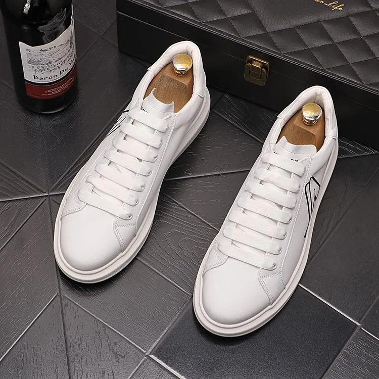 2022 Fashion Men Wedding Dress Party Shoes Solid Color Lace Up Breathable Cloth Casual Sneakers Round Toe Business Work Office Driving Walking Loafers