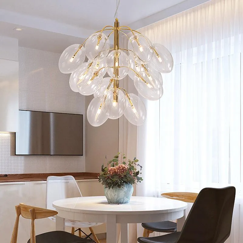 Pendant Lamps Modern Simple Glass Lights Nordic Golden Grape Shape Loft Hanglamp Led For Living Room Restaurant Bedroom Deco MaisonPendant