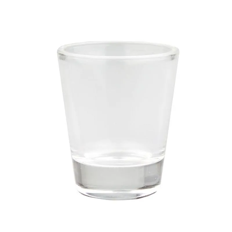 1.5oz Sublimation Shot Glass White Blank Wine Glasses Heat Transfer Drinking Mugs DIY Custom Frosted Clear Liquor Cups Whiskey Beer Party Drinkware Whoesale