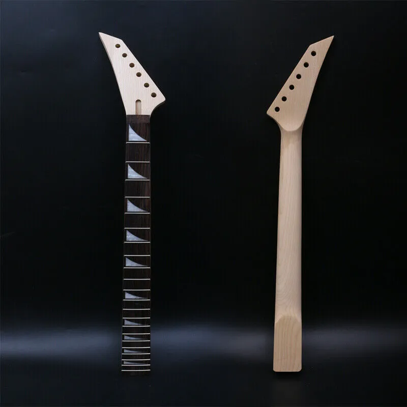 Unfinished Maple+Rosewood Electric Guitar Neck Neck 22 Frets, 25.5In