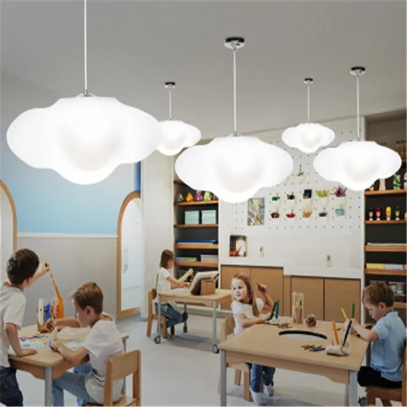 Lampy wisiork Nordic Minimalist Creative Cloud żyrandol żyrandol Lampa Restauracja Restauracja Sstore Dekoracja Led Chandelierpendant