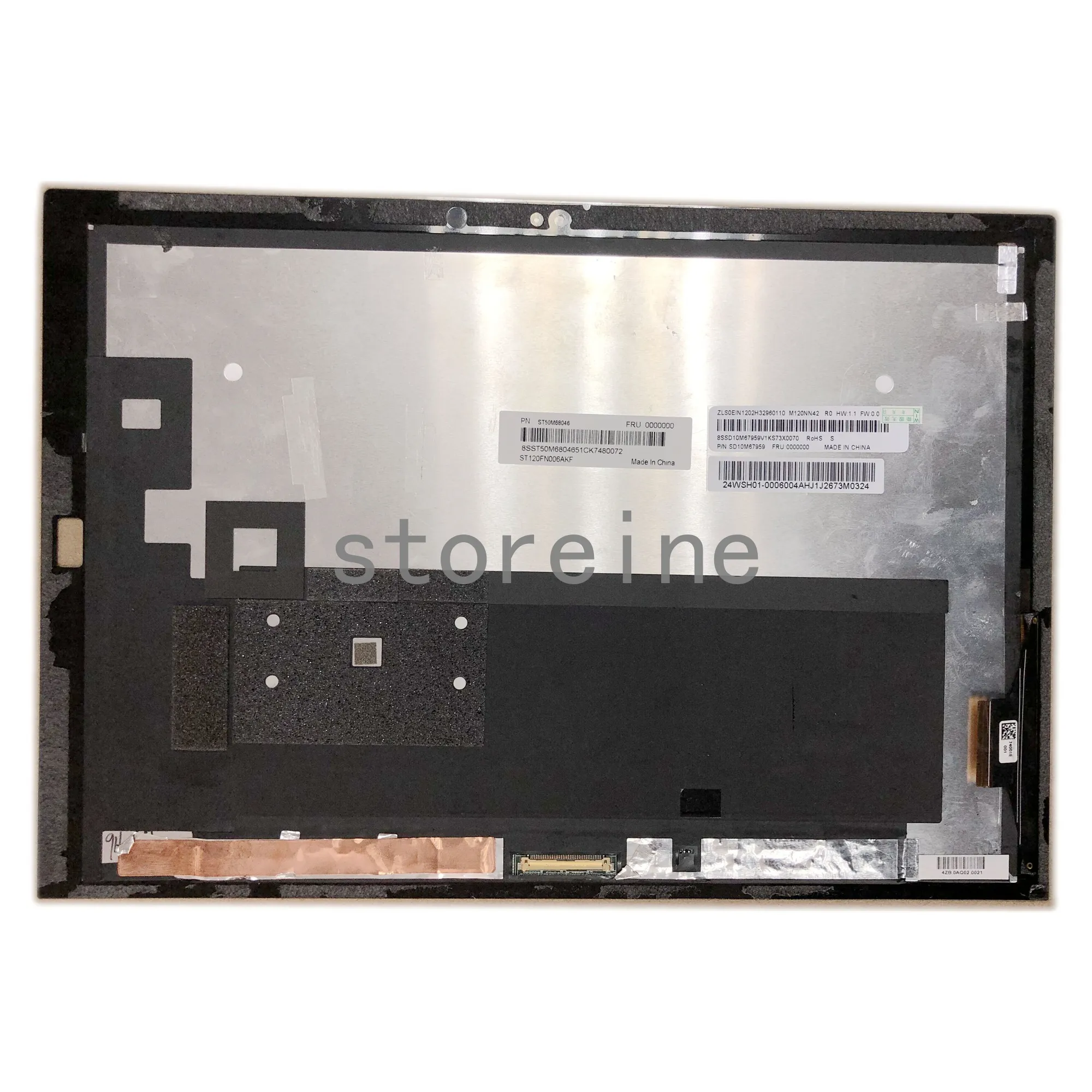 M120NN42 Painel de tela R0 LCD com montagem de digitalizador de vidro de tela de toque 2160x1440 EDP 40 pinos IPS Flex Cable 74001e 001