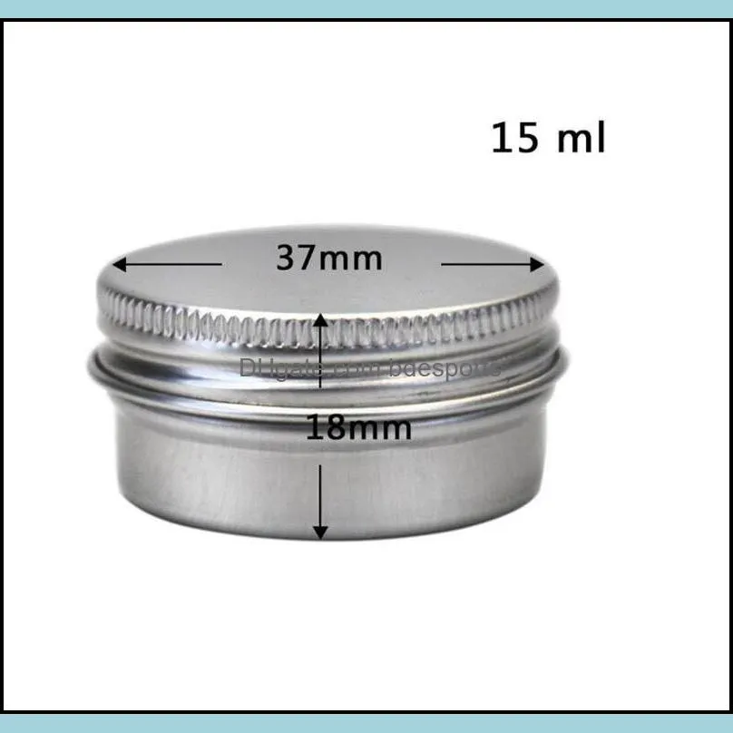 1/2 oz Aluminum Tin Jars Screw Cap Round Storing Can Container Cosmetic Metal Tins Empty Container 15ml white black gold