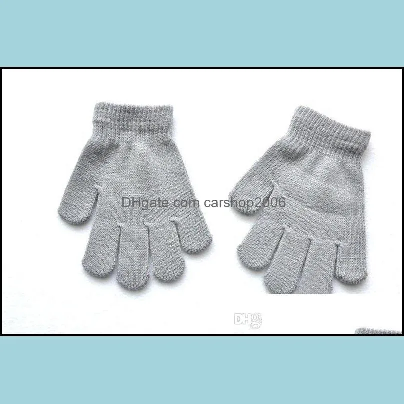 Winter Warm Children Knitted Gloves Kids Girls Gloves Full Finger Glove Knitted Boys Gloves 6 Styles Support FBA Drop Shipping