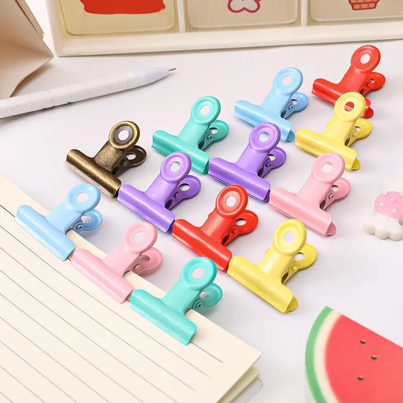 Metal Color Binder Clips Black Paper Clip Office Clip 30 MM Office School Supplies Stationery Binding Supplies Files Documents LX4635